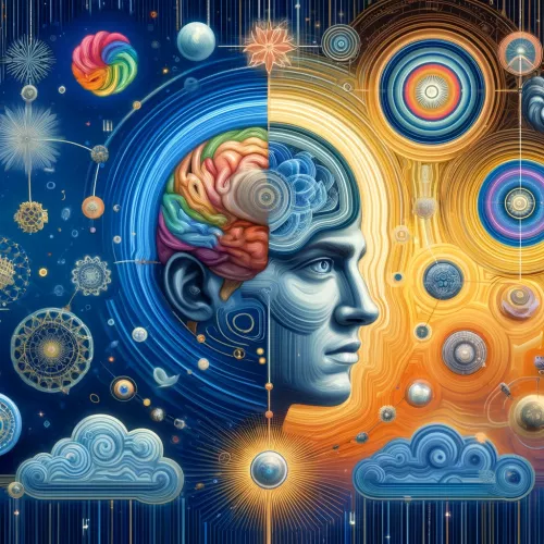 A visual representation of the conscious and subconscious mind, highlighting their differences.